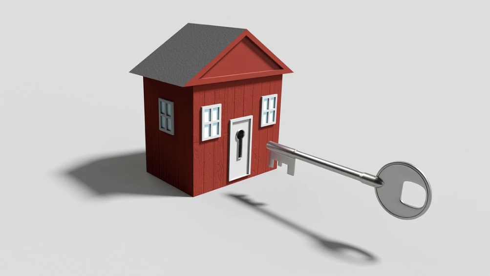 House for rent with a big key.